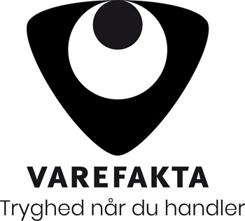 Billedet viser Varefakta logoet som er det kunderne skal kigge efter hvis de skal købe en forsikringsgodkendt cykellås.